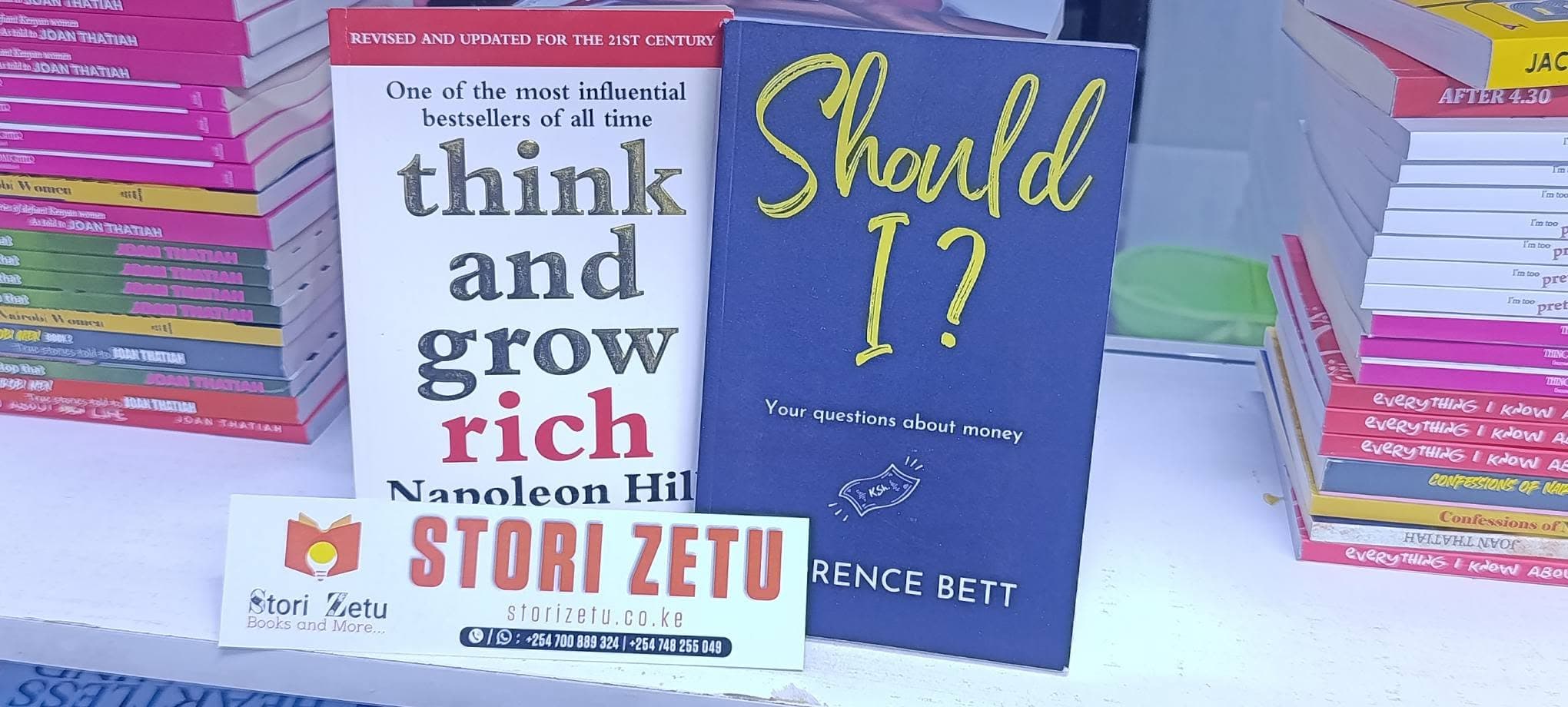 Featured books at Stori Zetu bookstore